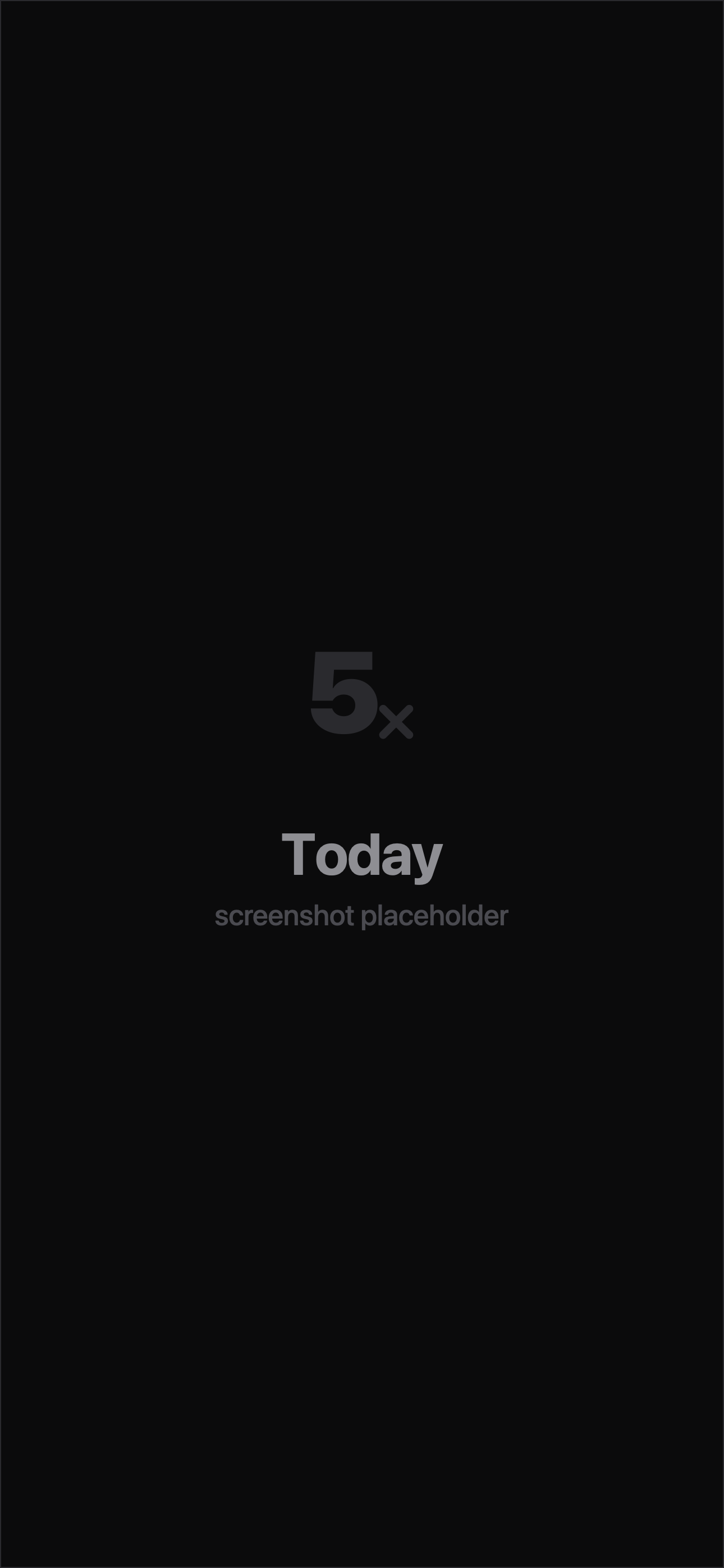 The Today screen: one card per lift with its working weight and a row of set circles to tap.