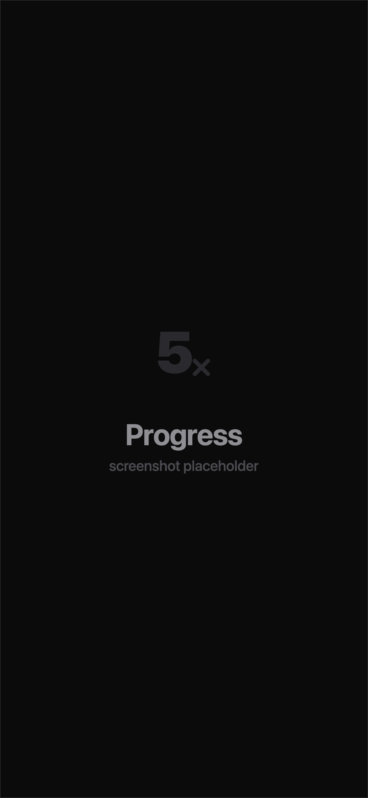 The Progress screen: total weight lifted, session count, and a line chart of working weight per lift.